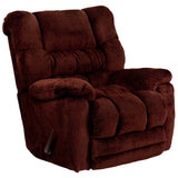 Contemporary Temptation Merlot Microfiber Rocker Recliner