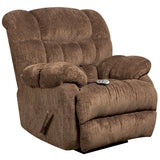 Massaging Columbia Mushroom Microfiber Recliner with Heat Control