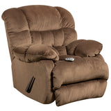 Massaging Sharpei Espresso Microfiber Recliner with Heat Control