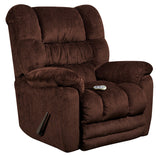 Massaging Temptation Mahogany Microfiber Recliner with Heat Control