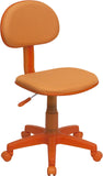 Orange Fabric Ergonomic Swivel Task Chair