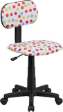 Multi-Colored Dot Printed Swivel Task Chair