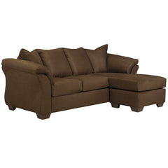 Signature Design by Ashley Darcy Sofa Chaise in Cafe Microfiber