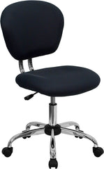 Mid-Back Gray Mesh Swivel Task Chair with Chrome Base