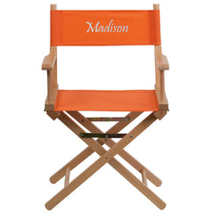 Personalized Standard Height Directors Chair in Orange