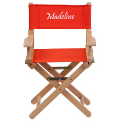 Personalized Kid Size Directors Chair in Red