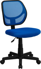 Low Back Blue Mesh Swivel Task Chair