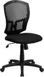 Mid-Back Designer Back Swivel Task Chair with Padded Fabric Seat