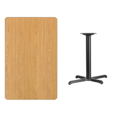 30'' x 48'' Rectangular Natural Laminate Table Top with 22'' x 30'' Table Height Base