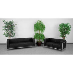 HERCULES Imagination Series Black Leather Sofa & Loveseat Set